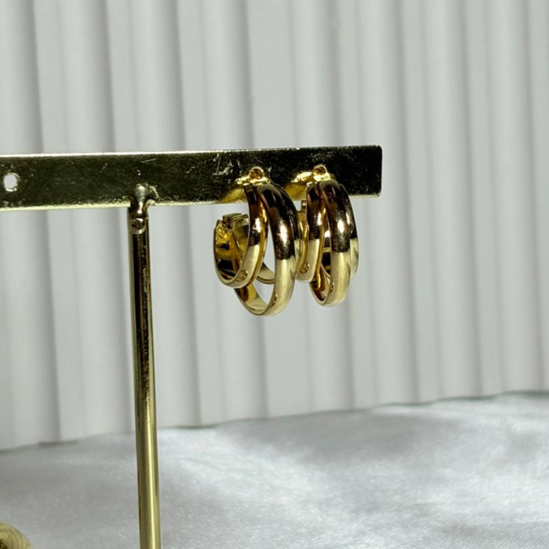 Aros Acero Dorado