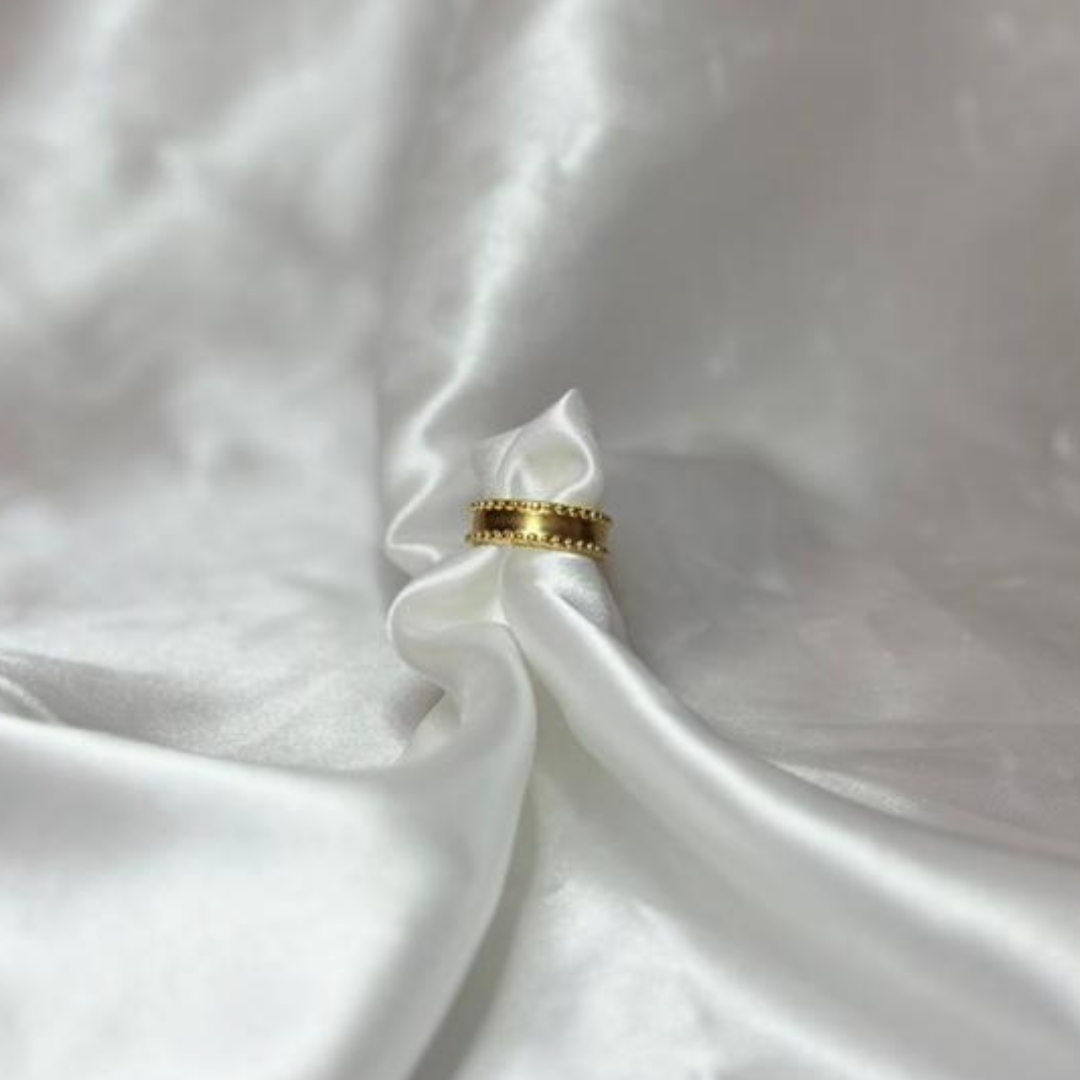 Anillo Acero Dorado