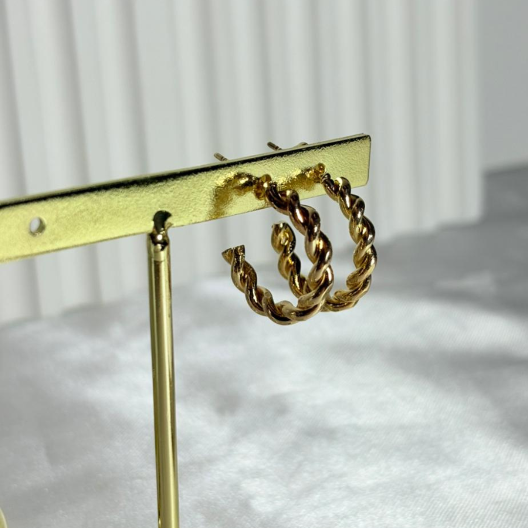 Aros Acero Dorado