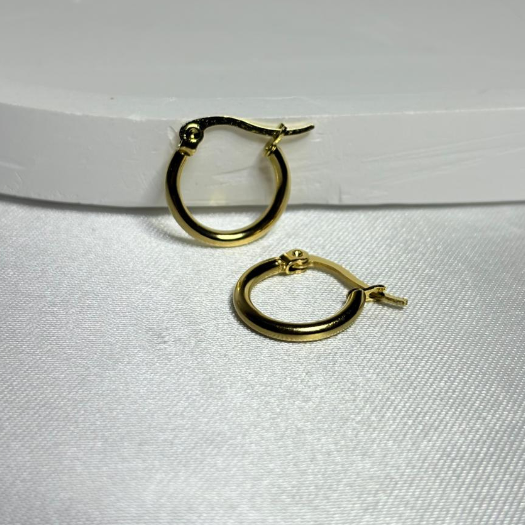 Aros Acero Dorado