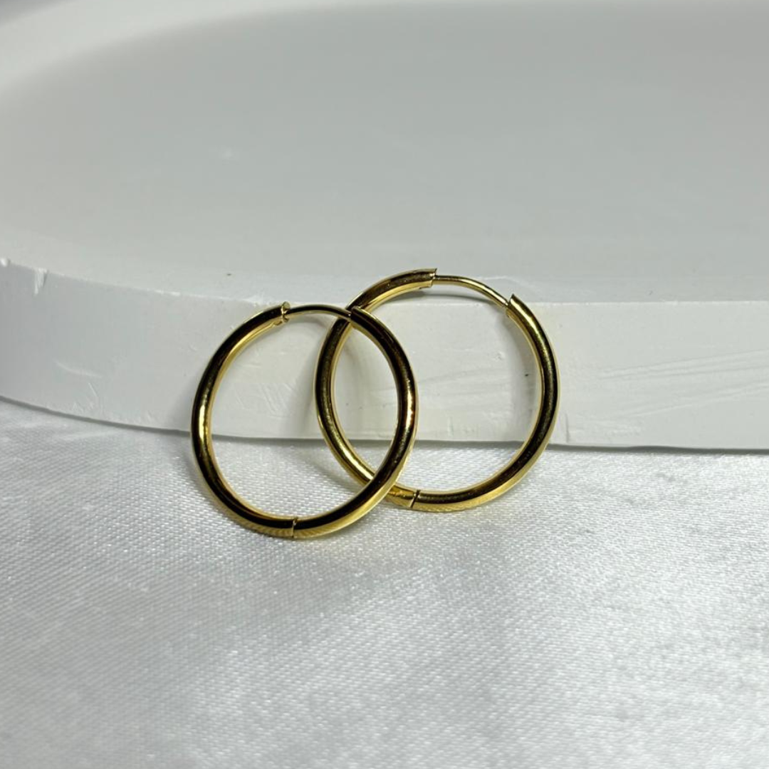 Aros Acero Dorado