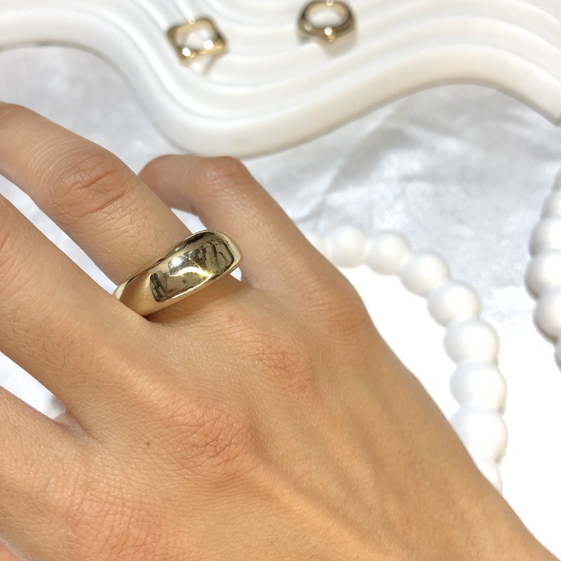Anillo Acero Dorado - Imagen 2